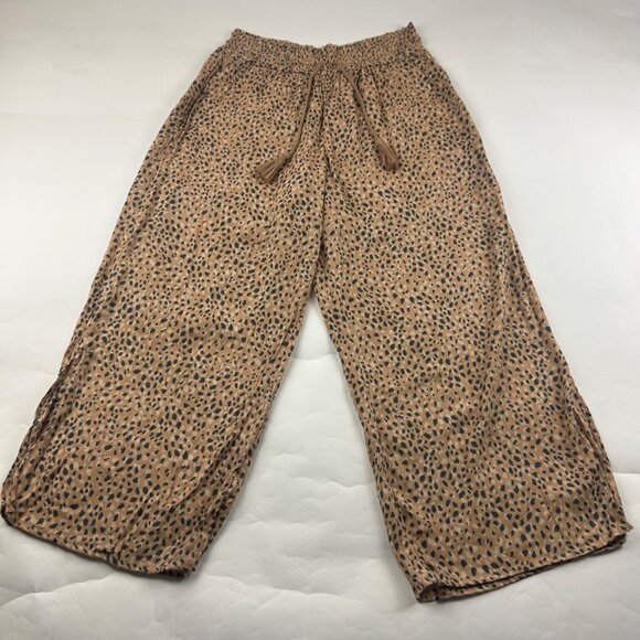 Abercrombie & Fitch Pants - Abercrombie & Fitch Leopard Print Crinkle Wide Leg Pant XL